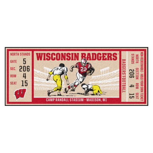 University of Wisconsin Ticket Runner 30"x72"