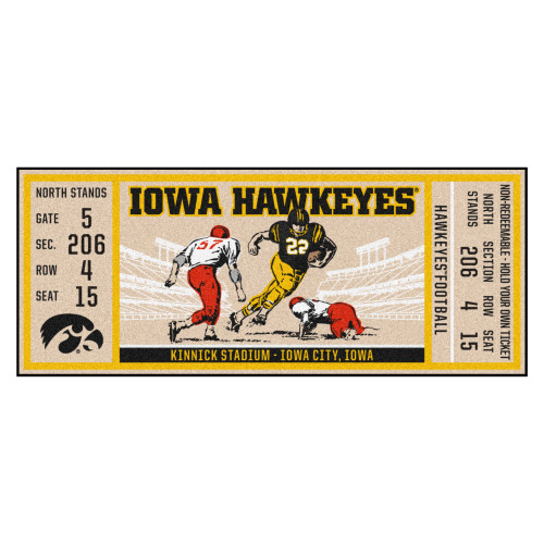 University of Iowa Ticket Runner 30"x72"