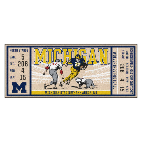 University of Michigan Ticket Runner 30"x72"
