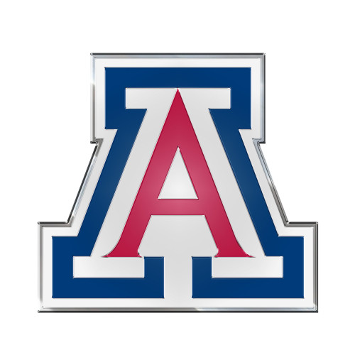 University of Arizona - Arizona Wildcats Embossed Color Emblem Block A Primary Logo Blue & Red