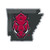 University of Arkansas - Arkansas Razorbacks Embossed State Emblem Razorback Secondary Logo Cardinal
