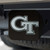 Georgia Tech Hitch Cover - Chrome on Black 3.4"x4"