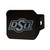 Oklahoma State University Hitch Cover - Chrome on Black 3.4"x4"