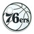 NBA - Philadelphia 76ers Chrome Emblem 3"x3.2"