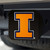 University of Illinois Hitch Cover - Color on Black 3.4"x4"