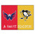 NHL House Divided - Capitals / Penguins House Divided Mat 33.75"x42.5"