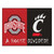 House Divided - Ohio State/Cincinnati House Divided Mat 33.75"x42.5"