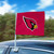 Arizona Cardinals Car Flag "Cardinal Head" Logo Red