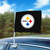 Pittsburgh Steelers Car Flag Steeler Primary Logo Black