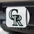 MLB - Colorado Rockies Hitch Cover - Chrome 3.4"x4"