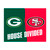 NFL House Divided - Packers / 49ers House Divided Mat House Divided Multi
