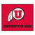 University of Utah - Utah Utes Tailgater Mat Circle & Feather Logo and Wordmark Red