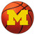 University of Michigan - Michigan Wolverines Basketball Mat M Primary Logo Orange