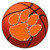 Clemson University - Clemson Tigers Basketball Mat Tiger Paw Primary Logo Orange