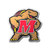 University of Maryland - Maryland Terrapins Embossed Color Emblem "M & Turtle" Logo Tan & Red
