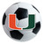 University of Miami - Miami Hurricanes Soccer Ball Mat U Primary Logo White