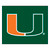 University of Miami - Miami Hurricanes Tailgater Mat U Primary Logo Green