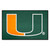 University of Miami - Miami Hurricanes Starter Mat U Primary Logo Green