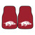 University of Arkansas - Arkansas Razorbacks 2-pc Carpet Car Mat Set Razorback Primary Logo Cardinal
