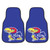 University of Kansas - Kansas Jayhawks 2-pc Carpet Car Mat Set Jayhawk Primary Logo Blue