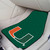 University of Miami 2-pc Carpet Car Mat Set 17"x27"