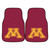 University of Minnesota - Minnesota Golden Gophers 2-pc Carpet Car Mat Set Block M Primary Logo Maroon