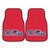 University of Mississippi - Ole Miss Rebels 2-pc Carpet Car Mat Set "Ole Miss" Script Logo Red