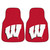 University of Wisconsin - Wisconsin Badgers 2-pc Carpet Car Mat Set W Primary Logo Red