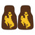 University of Wyoming - Wyoming Cowboys 2-pc Carpet Car Mat Set Bucking Horse Primary Logo Brown