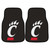 University of Cincinnati - Cincinnati Bearcats 2-pc Carpet Car Mat Set Claw C Primary Logo Black