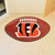 Cincinnati Bengals Football Mat Striped B Priamry Logo Brown