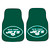 New York Jets 2-pc Carpet Car Mat Set Oval Jets Primary Logo Green
