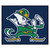 Notre Dame - Notre Dame Fighting Irish Tailgater Mat Leprechaun Alternate Logo Navy