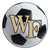 Wake Forest University - Wake Forest Demon Deacons Soccer Ball Mat WF Primary Logo White