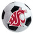 Washington State University - Washington State Cougars Soccer Ball Mat WSU Primary Logo White