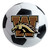 Western Michigan University - Western Michigan Broncos Soccer Ball Mat "W & Bronco" Logo White