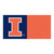 University of Illinois - Illinois Illini Team Carpet Tiles Block I Primary Logo Blue