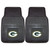 Green Bay Packers 2-pc Vinyl Car Mat Set G Primary Logo Black