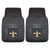 New Orleans Saints 2-pc Vinyl Car Mat Set Fleur-de-lis Primary Logo Black