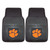 Clemson University - Clemson Tigers 2-pc Vinyl Car Mat Set Tiger Paw Primary Logo Black