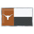 University of Texas - Texas Longhorns Embossed State Flag Emblem Primary Team Logo on State Flag Design Orange, White & Gray