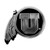 University of Utah - Utah Utes Molded Chrome Emblem Circle & Feather Logo and Wordmark Chrome