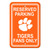 Clemson Tigers 12 in. x 18 in. Plastic Reserved Parking Sign