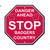 Wisconsin Badgers Sign 12x12 Plastic Stop Sign