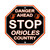 Baltimore Orioles Sign 12x12 Plastic Stop Sign