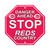 Cincinnati Reds Sign 12x12 Plastic Stop Sign