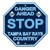 Tampa Bay Rays Sign 12x12 Plastic Stop Sign