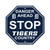 Detroit Tigers Sign 12x12 Plastic Stop Sign