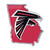 Atlanta Falcons Embossed State Emblem "Falcon" Logo / Shape of Georgia