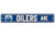 Edmonton Oilers Sign 4x24 Plastic Street Sign